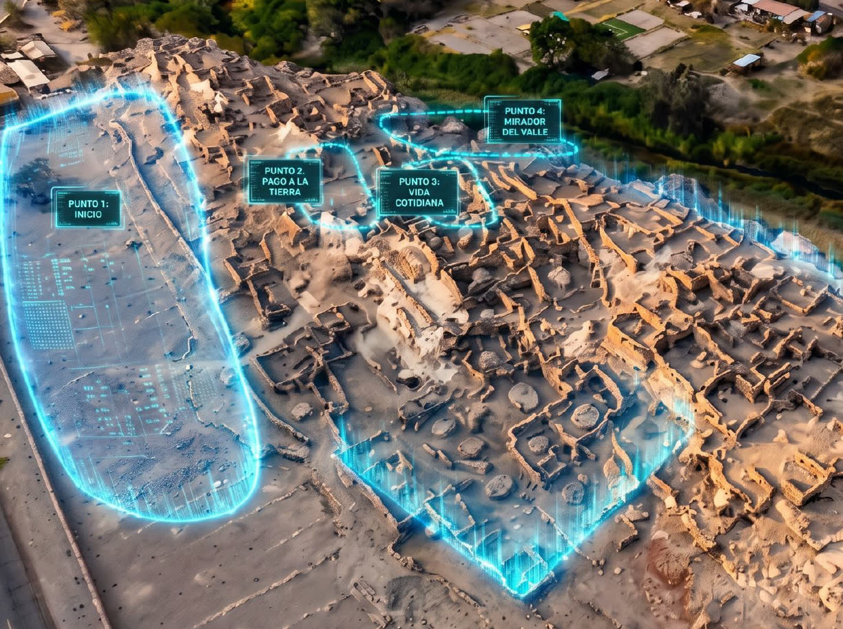 Mapa de puntos de interacción Pukará de Lasana